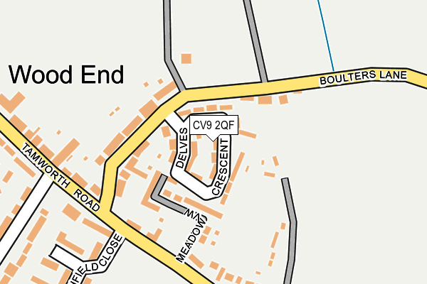 CV9 2QF map - OS OpenMap – Local (Ordnance Survey)