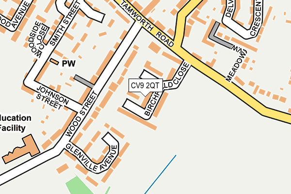 CV9 2QT map - OS OpenMap – Local (Ordnance Survey)