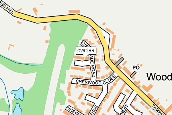 CV9 2RR map - OS OpenMap – Local (Ordnance Survey)