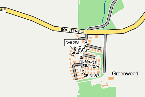 CV9 2SA map - OS OpenMap – Local (Ordnance Survey)