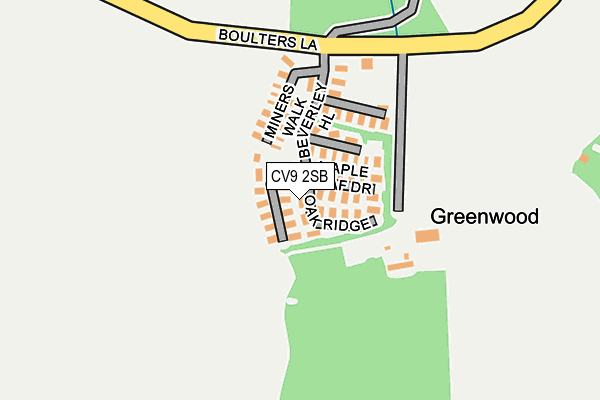 CV9 2SB map - OS OpenMap – Local (Ordnance Survey)