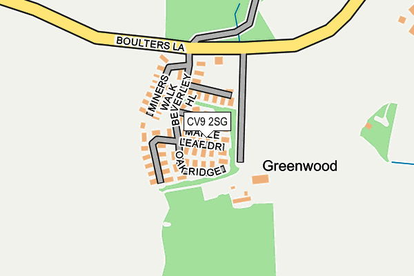 CV9 2SG map - OS OpenMap – Local (Ordnance Survey)