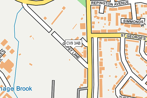 CV9 3AB map - OS OpenMap – Local (Ordnance Survey)