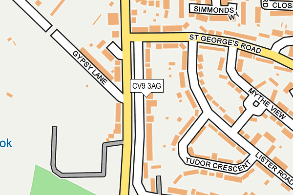 CV9 3AG map - OS OpenMap – Local (Ordnance Survey)