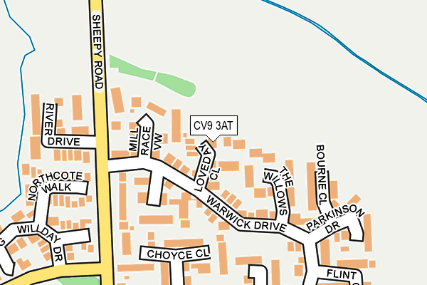 CV9 3AT map - OS OpenMap – Local (Ordnance Survey)