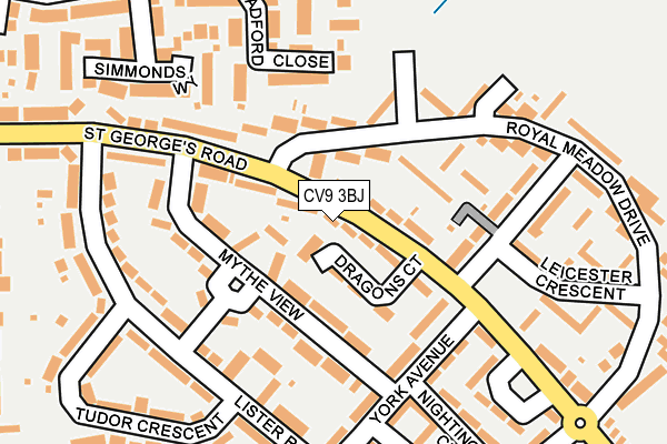 CV9 3BJ map - OS OpenMap – Local (Ordnance Survey)