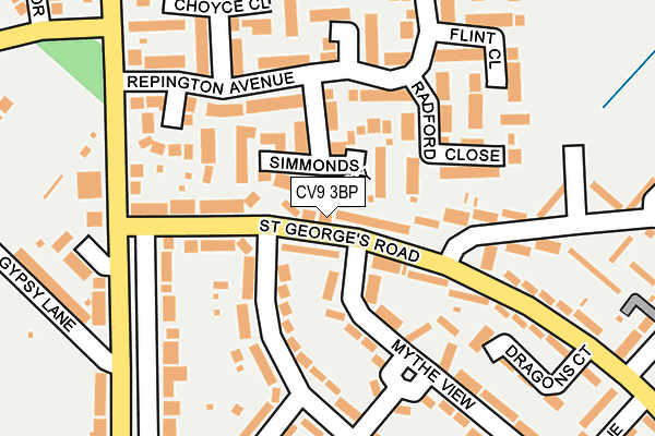 CV9 3BP map - OS OpenMap – Local (Ordnance Survey)