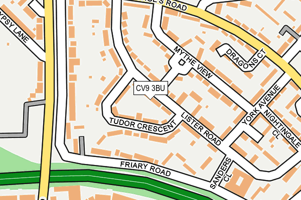 CV9 3BU map - OS OpenMap – Local (Ordnance Survey)