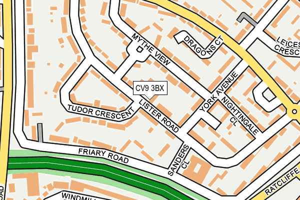 CV9 3BX map - OS OpenMap – Local (Ordnance Survey)