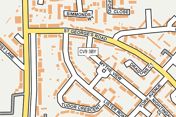 CV9 3BY map - OS OpenMap – Local (Ordnance Survey)
