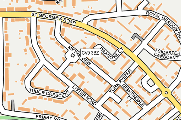 CV9 3BZ map - OS OpenMap – Local (Ordnance Survey)