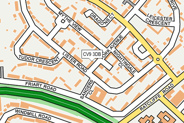 CV9 3DB map - OS OpenMap – Local (Ordnance Survey)
