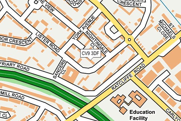 CV9 3DF map - OS OpenMap – Local (Ordnance Survey)