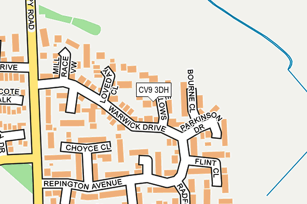 CV9 3DH map - OS OpenMap – Local (Ordnance Survey)