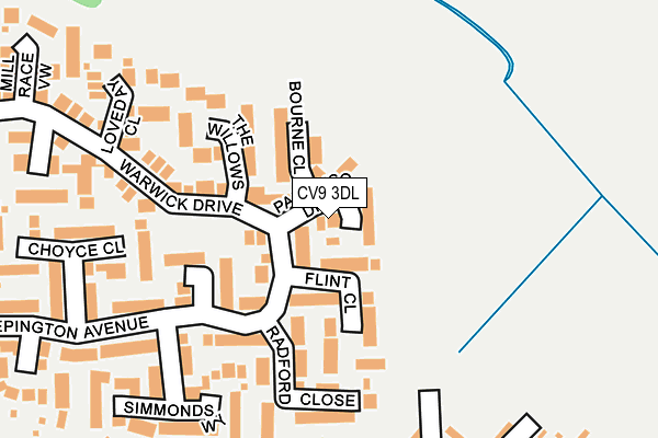 CV9 3DL map - OS OpenMap – Local (Ordnance Survey)