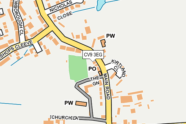 CV9 3EG map - OS OpenMap – Local (Ordnance Survey)