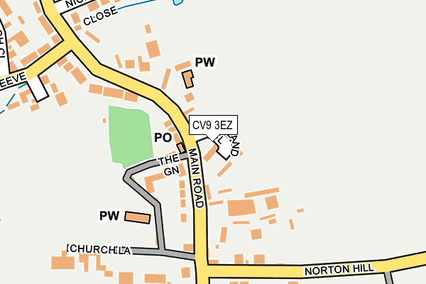CV9 3EZ map - OS OpenMap – Local (Ordnance Survey)