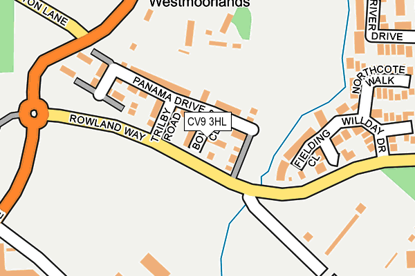 CV9 3HL map - OS OpenMap – Local (Ordnance Survey)