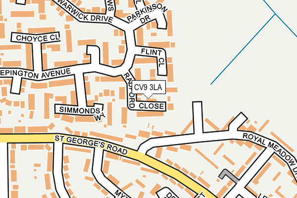 CV9 3LA map - OS OpenMap – Local (Ordnance Survey)