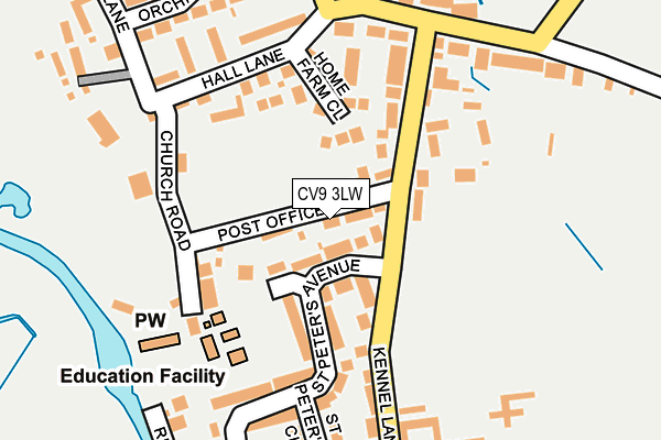 CV9 3LW map - OS OpenMap – Local (Ordnance Survey)
