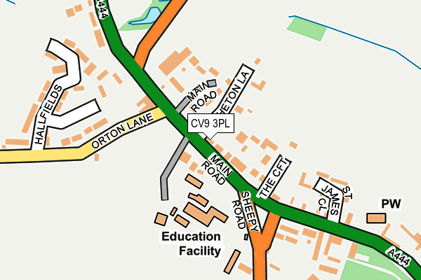 CV9 3PL map - OS OpenMap – Local (Ordnance Survey)