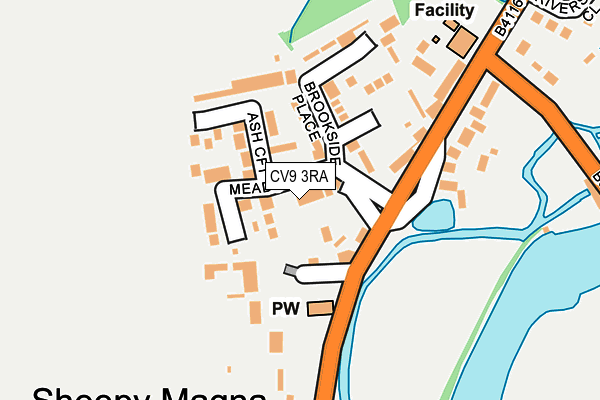 CV9 3RA map - OS OpenMap – Local (Ordnance Survey)