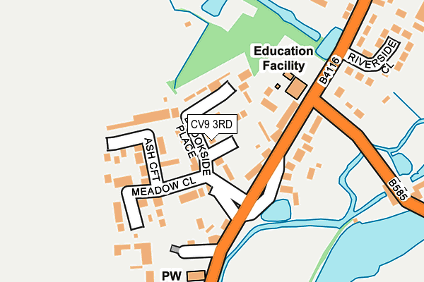 CV9 3RD map - OS OpenMap – Local (Ordnance Survey)
