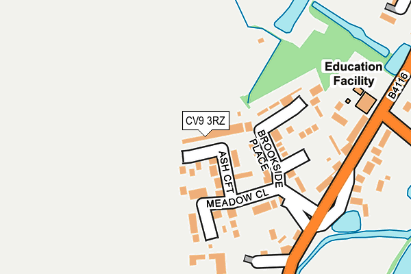 CV9 3RZ map - OS OpenMap – Local (Ordnance Survey)