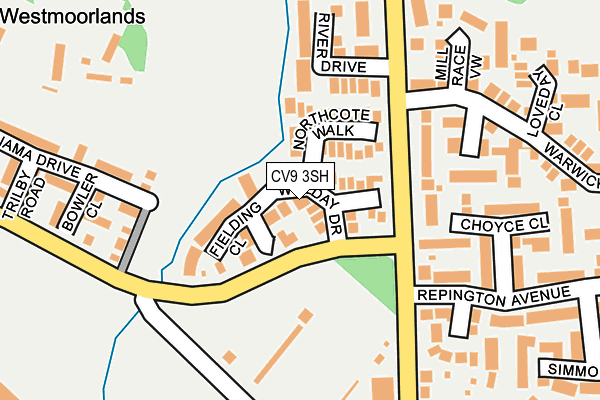 CV9 3SH map - OS OpenMap – Local (Ordnance Survey)