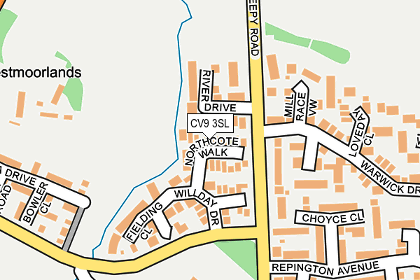 CV9 3SL map - OS OpenMap – Local (Ordnance Survey)