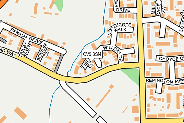 CV9 3SN map - OS OpenMap – Local (Ordnance Survey)