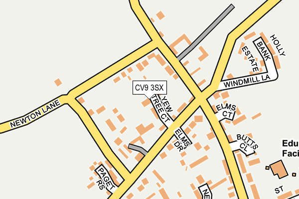 CV9 3SX map - OS OpenMap – Local (Ordnance Survey)