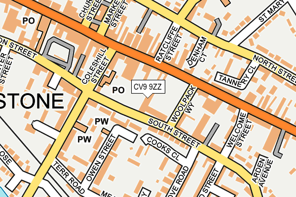 CV9 9ZZ map - OS OpenMap – Local (Ordnance Survey)