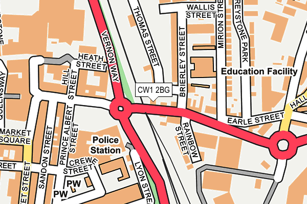 CW1 2BG map - OS OpenMap – Local (Ordnance Survey)