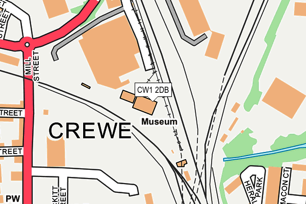 CW1 2DB map - OS OpenMap – Local (Ordnance Survey)