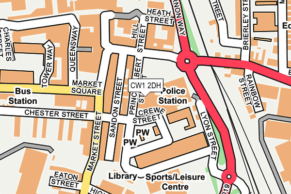 CW1 2DH map - OS OpenMap – Local (Ordnance Survey)