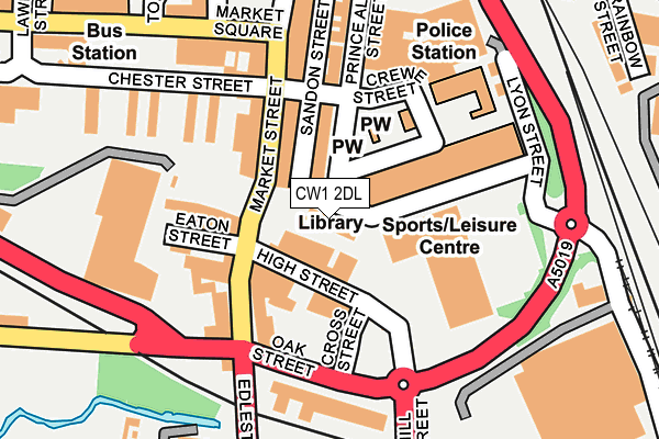 CW1 2DL map - OS OpenMap – Local (Ordnance Survey)