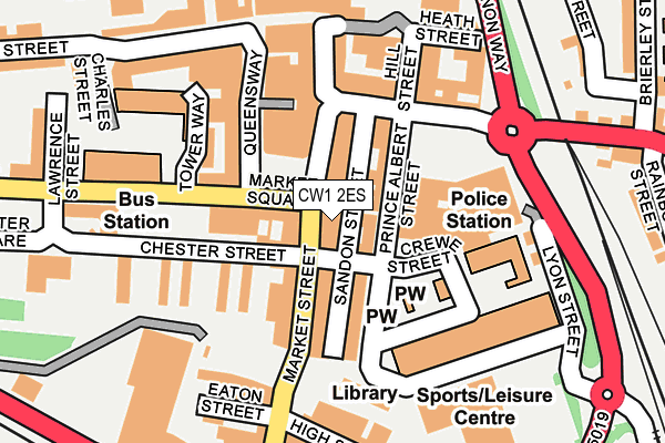 CW1 2ES map - OS OpenMap – Local (Ordnance Survey)