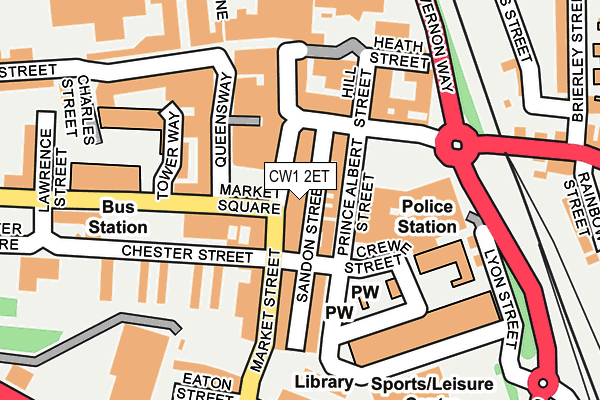 CW1 2ET map - OS OpenMap – Local (Ordnance Survey)