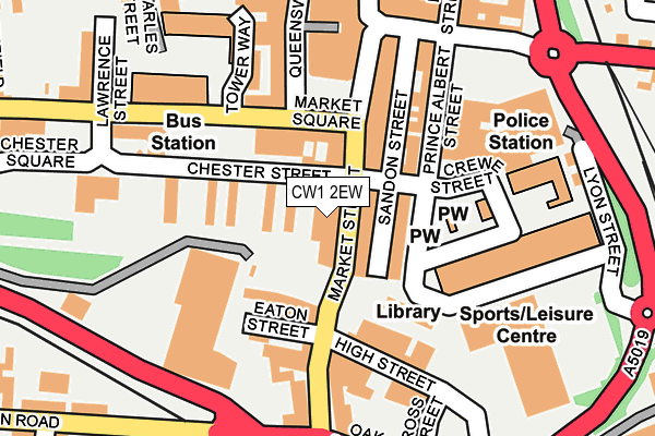 CW1 2EW map - OS OpenMap – Local (Ordnance Survey)