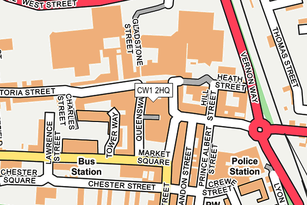 CW1 2HQ map - OS OpenMap – Local (Ordnance Survey)