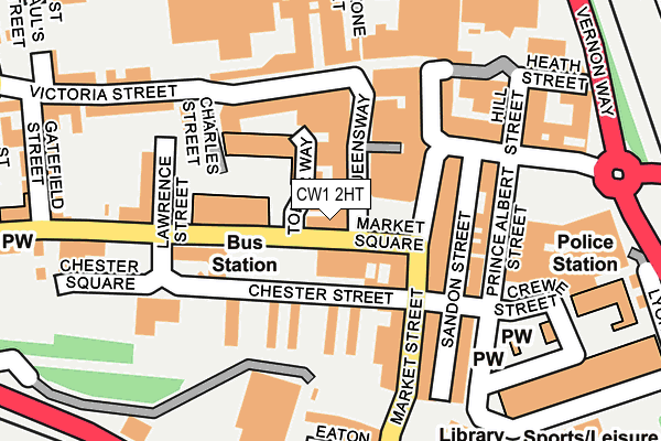 CW1 2HT map - OS OpenMap – Local (Ordnance Survey)