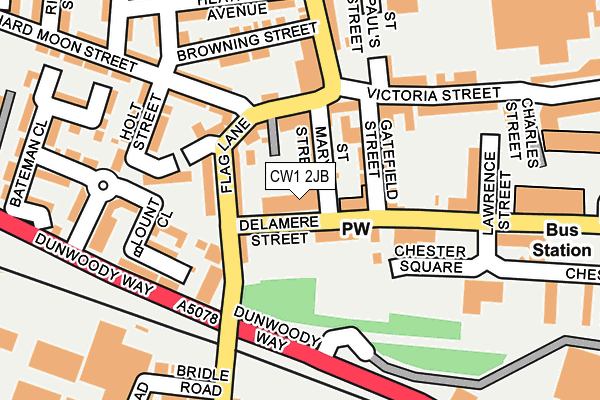 CW1 2JB map - OS OpenMap – Local (Ordnance Survey)