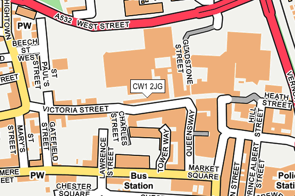 CW1 2JG map - OS OpenMap – Local (Ordnance Survey)