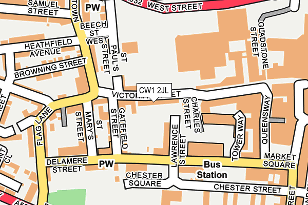 CW1 2JL map - OS OpenMap – Local (Ordnance Survey)