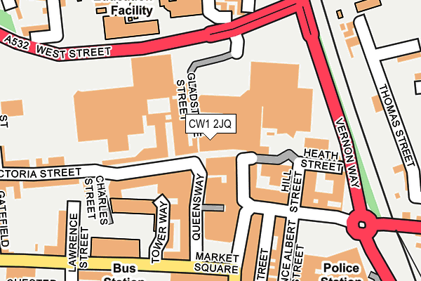 CW1 2JQ map - OS OpenMap – Local (Ordnance Survey)