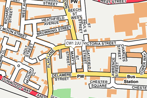CW1 2JU map - OS OpenMap – Local (Ordnance Survey)