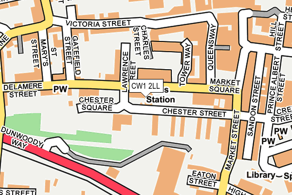 CW1 2LL map - OS OpenMap – Local (Ordnance Survey)