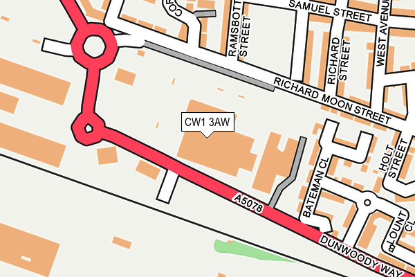 CW1 3AW map - OS OpenMap – Local (Ordnance Survey)