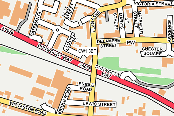 CW1 3BF map - OS OpenMap – Local (Ordnance Survey)